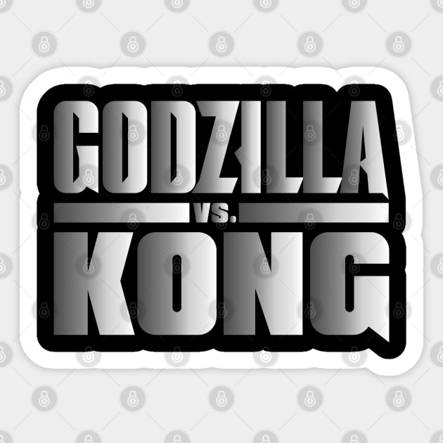 godzilla vs kong team godzilla Kong grey logo Sticker by Pannolinno